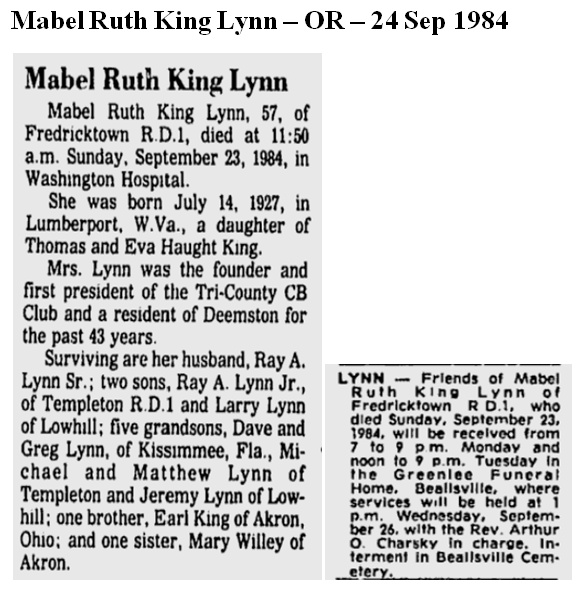 Mabel Ruth King Lynn